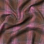 Костюмная ткань в розово-коричневую клетку