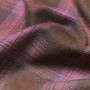 Костюмная ткань в розово-коричневую клетку