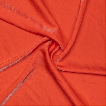 Ткань плательная ярко-оранжевого цвета 