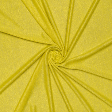 Ткань трикотаж лен лимонного цвета