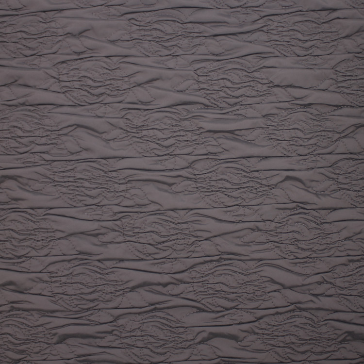 Стеганная ткань коричневая жатая