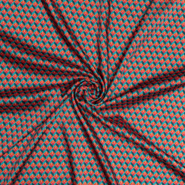 Твил, красно-голубой принт, Германия Твил, красно-голубой принт, Германия