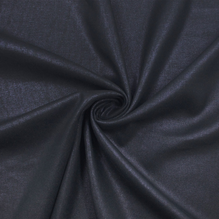 Ткань плательная темно-синяя со льном
