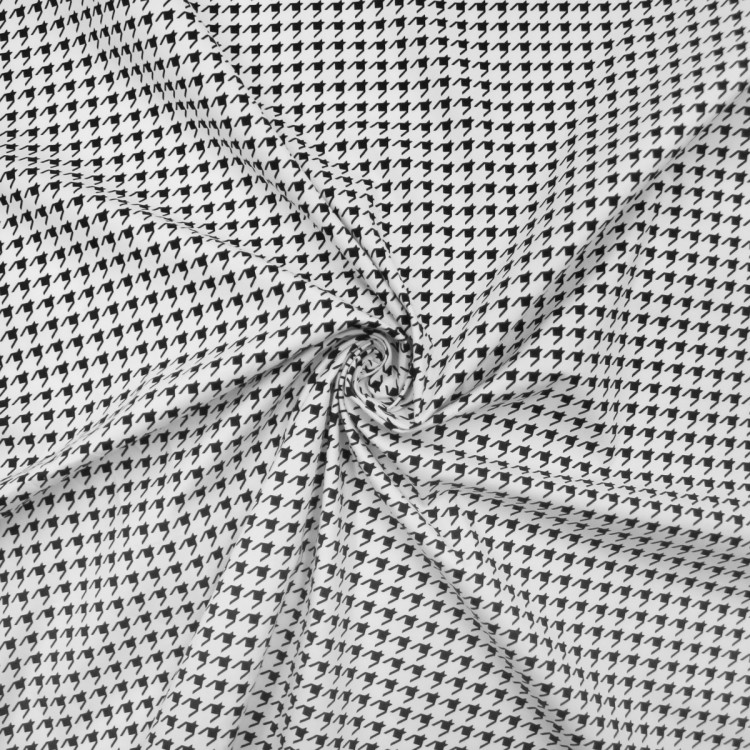 Ткань рубашечная черно-белая