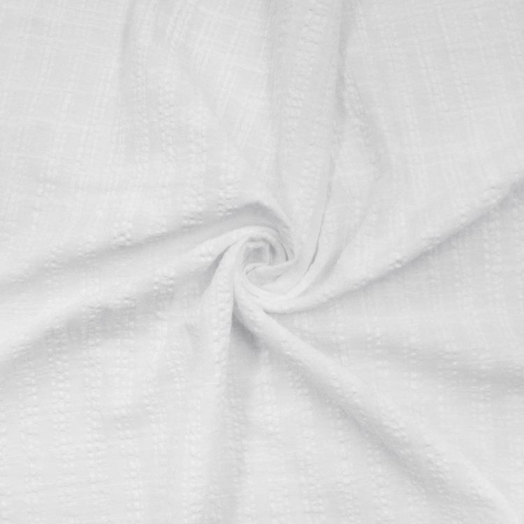 Ткань жаккардовая из хлопка белого цвета