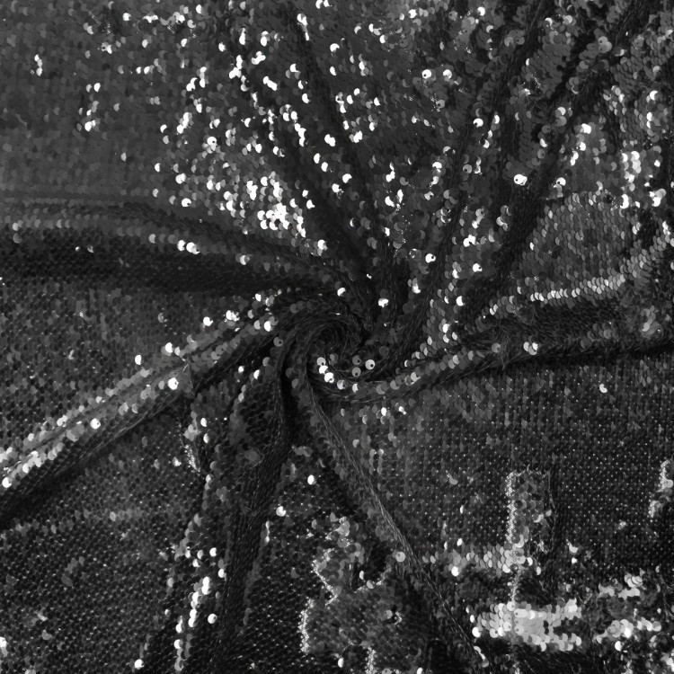 Сетка черная с пайетками Сетка черная с пайетками