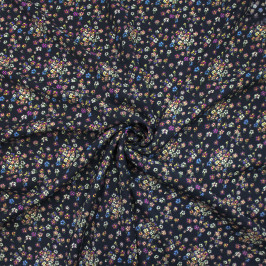 Плательная ткань сине-молочного цвета Плательная ткань сине-молочного цвета