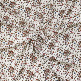 Плательная ткань из вискозы в цветочек Плательная ткань из вискозы в цветочек