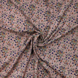Плательная ткань сливочного цвета в цветы Плательная ткань сливочного цвета в цветы