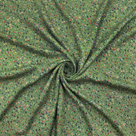 Плательная зеленая ткань из вискозы Плательная зеленая ткань из вискозы