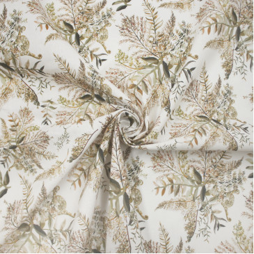 Плательная ткань кремово-бежевая