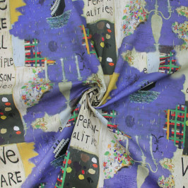 Хлопок 100% для шитья с абстрактным рисунком