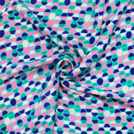 Сатиновая ткань с геометрическим принтом Сатиновая ткань с геометрическим принтом