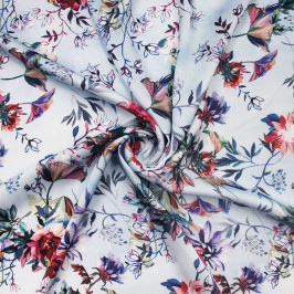 Ткань твил с цветочным принтом Ткань твил с цветочным принтом