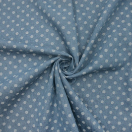 Джинсовая ткань в горошек