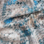 Ткань вискоза-сатин бирюзово-коричневого цвета