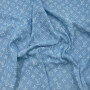 Джинсовая ткань голубая с принтом Louis Vuitton