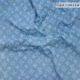 Джинсовая ткань голубая с принтом Louis Vuitton