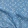 Джинсовая ткань голубая с принтом Louis Vuitton