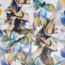 Сатин с цветочным рисунком Сатин с цветочным рисунком