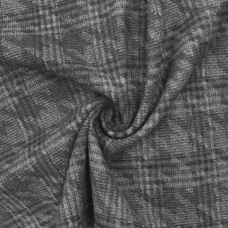 Костюмная ткань в серую клетку