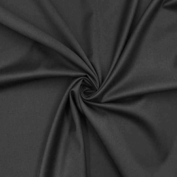 Костюмная ткань черного цвета из шерсти и эластана