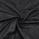 Атлас черный с аппликацией 