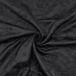 Атлас черный с аппликацией 