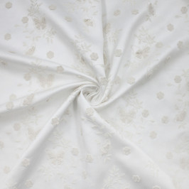 Атлас с цветочной аппликацией