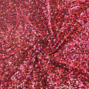 Бархатная ткань красная с пайетками