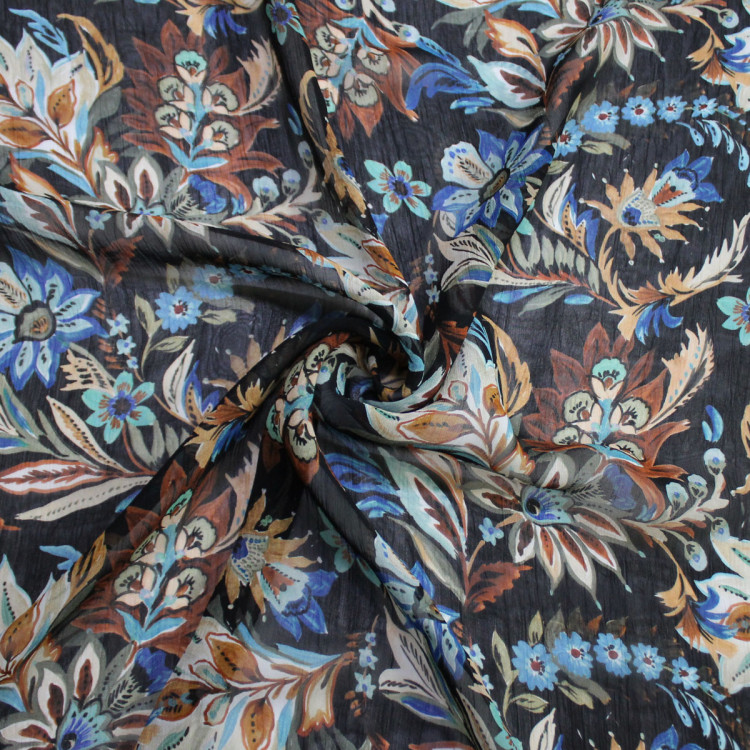 Ткань шифон-крэш с принтом Ткань шифон-крэш с принтом