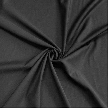 Костюмная шерстяная черная ткань