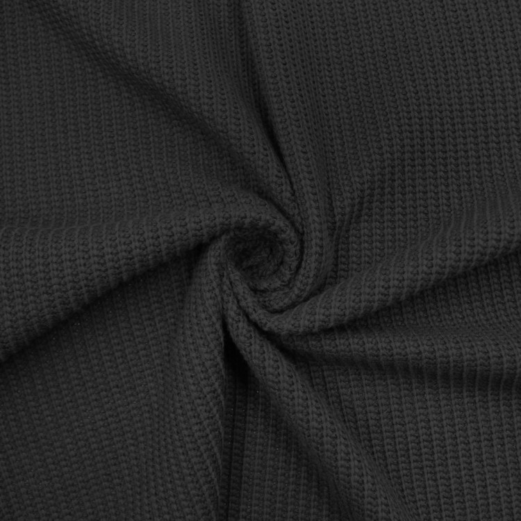Трикотаж вязаный черный