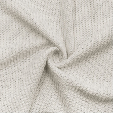 Трикотаж вязаный молочный