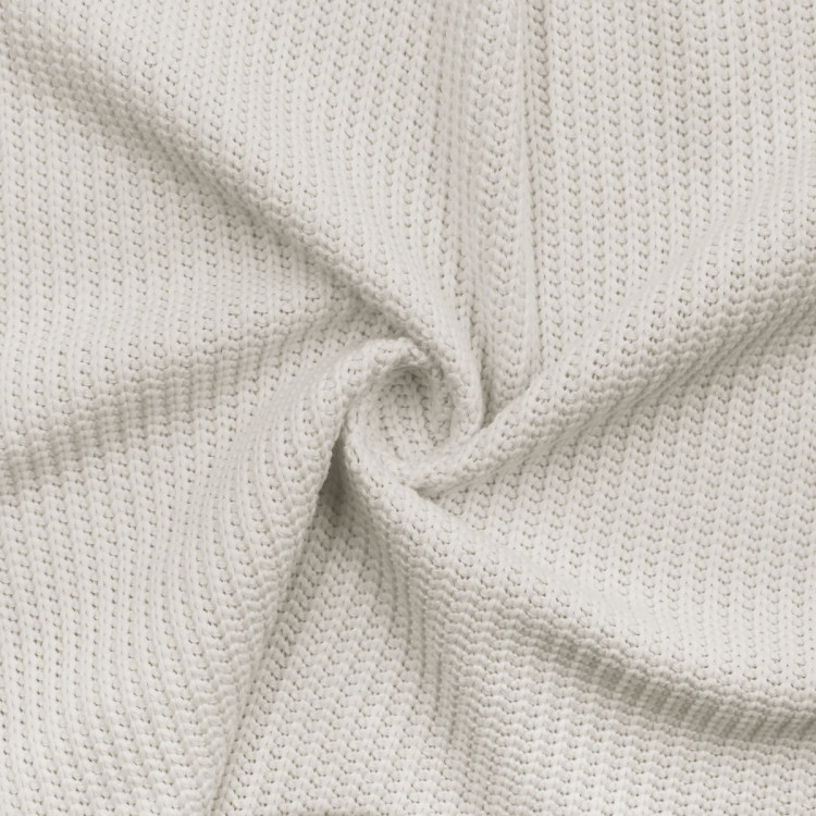 Трикотаж вязаный молочный