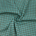 Костюмная ткань в бирюзовую клетку Костюмная ткань в бирюзовую клетку