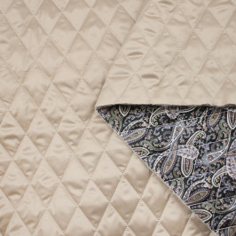 Стеганная ткань коричнево-бежевая