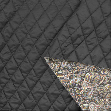 Стеганная ткань двухсторонняя черная Стеганная ткань двухсторонняя черная