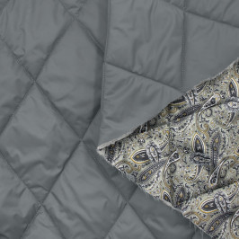 Стеганная ткань серого цвета