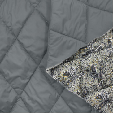 Стеганная ткань серого цвета Стеганная ткань серого цвета