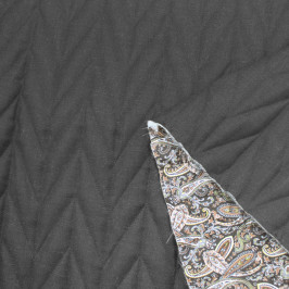 Стеганная ткань двухсторонняя "Пейсли"