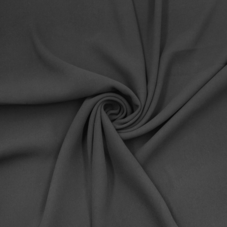 Костюмная черная ткань 
