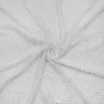 Кружевная ткань белая