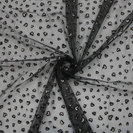 Ткань сетка в сердечки