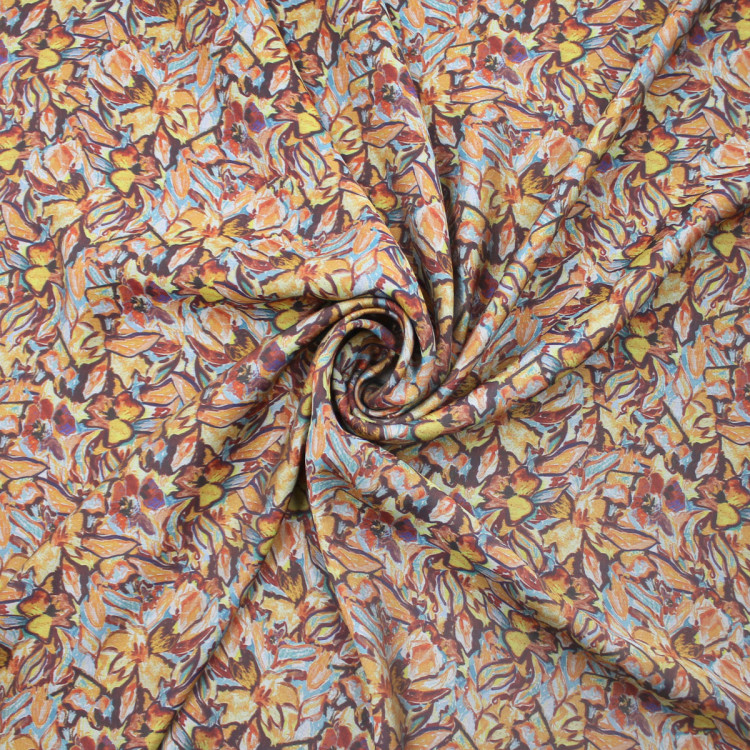 Искусственный шелк с абстрактным принтом Искусственный шелк с абстрактным принтом