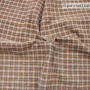Костюмная ткань бежевая в клетку
