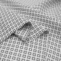 Костюмная ткань с геометрическим черно-белым узором