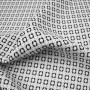 Костюмная ткань с геометрическим черно-белым узором