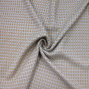 Костюмная ткань с геометрическим желтым узором