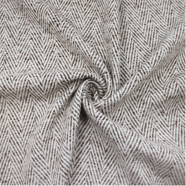 Пальтовая ткань в елочку бело-коричневая